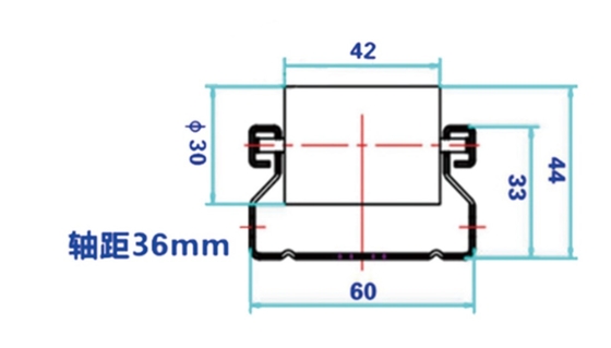 Sliding Track Roller DIYA 60*33 Aluminium Alloy Roller Track