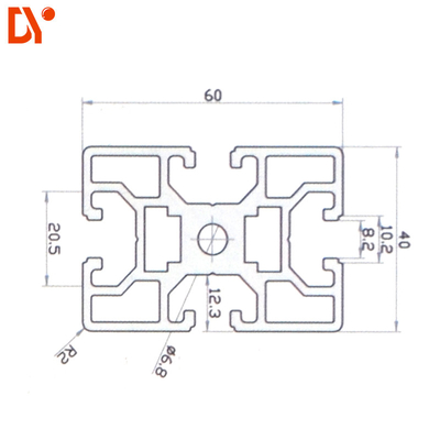 Aluminum Industrial 40X60 Extrusion Aluminum Profile