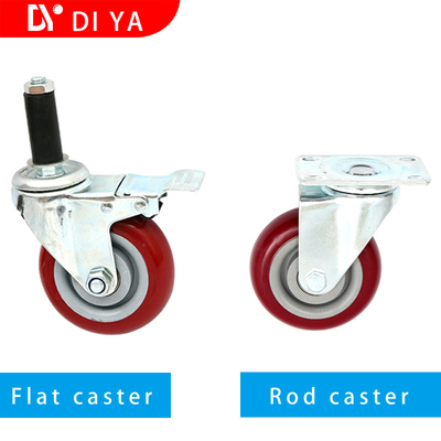 3 Inch Plastic PU Trolley Castor  Furniture Caster Wheels