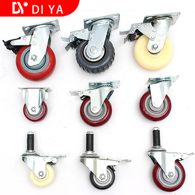 3 Inch Plastic PU Trolley Castor  Furniture Caster Wheels