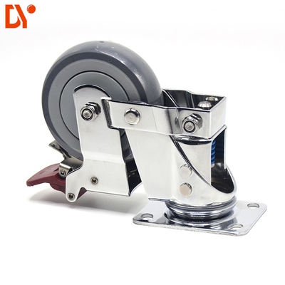 TPR Shock Absorbing Silent Caster Wheels Quiet Wheel Caster