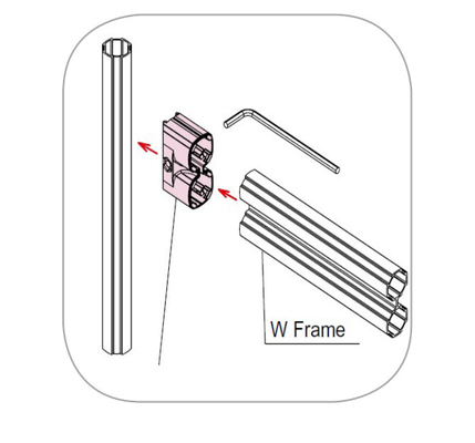 Multi Double aluminum lean pipe Connector Outer Type