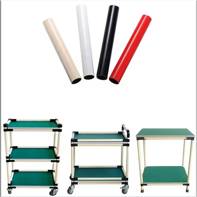 Lean pipe PE coated pipe for heavy duty rack work bench hand trolley assemble tube with joint