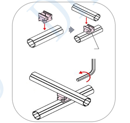 Industrial Aluminum Lean Tube Connector Aluminum Alloy Pipe Lean Manufacturing Line with Efficient Joint