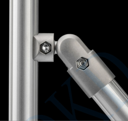 Lean Pipe Joint Industrial Application Expandable Aluminum Pipe Connector 180 ° External Joint