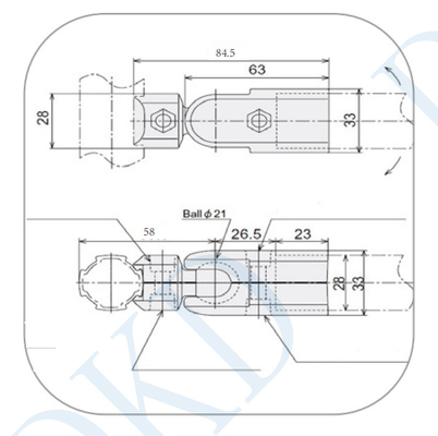 Lean Pipe Joint Industrial Application Expandable Aluminum Pipe Connector 180 ° External Joint