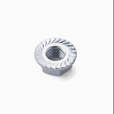 Custom M4 M5 M6 M8 M10 M12 Zinc Plated Carbon Steel Self Locking Hex Drive Flange Nut with Serrated