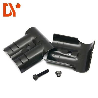 HJ-14 Black Electrophoresis Metal Lean Pipe Joint in 2.3MM Thickness for Tube Warehouse Rack