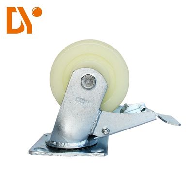 Ağır Hizmet Tipi Naylon 4 Inch Döner Tekerler Yalın Boru Ekipmanları İçin Basit Tasarım