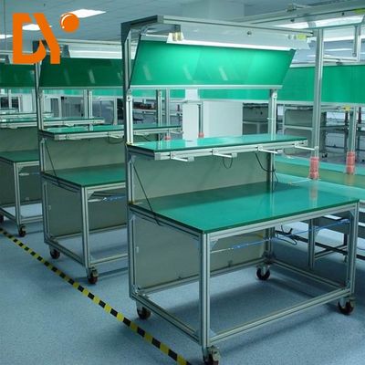 Assemble Line Electronic Workstation Bench Custom Size Cold Pressing / Rolling