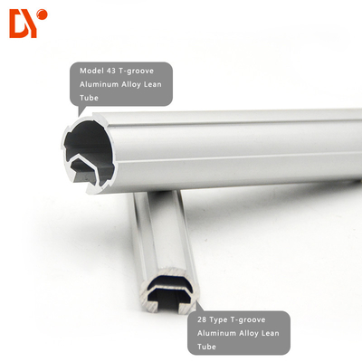 T Shape Aluminum Lean Pipe DY43-02A Tube For Warehouse Trolley Cart