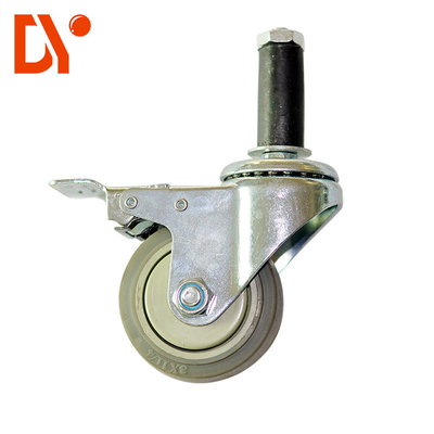 Anti Static Casters Plunger Rod Castor Wheel For Trolley Carts