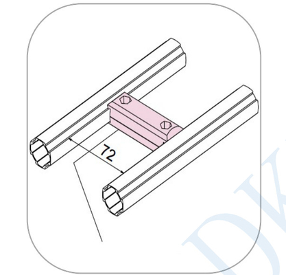 Parallel Extension Joint Material Handling Improvement Lean Pipe Joint Aluminum Profile Corner Joint