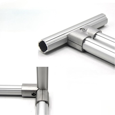 Lean Pipe Joint Aluminum Tube Connector Double Tube External Direct Head