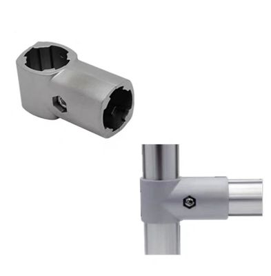 OD28mm Esnek Endüstri Alüminyum Yalın Boru Bağlantısı Köşe Bileşik Metal Ürün