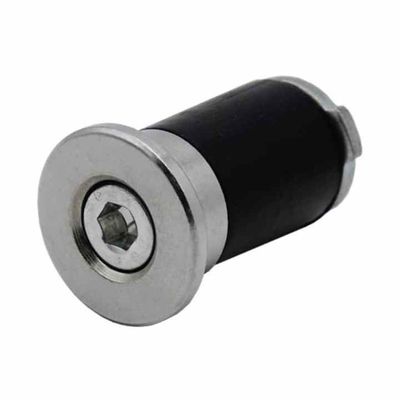 OD 28mm Lean Pipe Accessory Lean Tube End Cap Alüminyum yuvarlak boru metal fiş