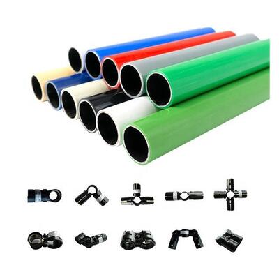 Lean Pipe Systems Use Assemble OD 28mm PE Çelik Boru Ekstrüzyon Kaynak Teknolojisi Rafting Lean Tube